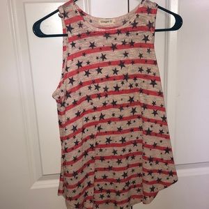 Red white and blue top